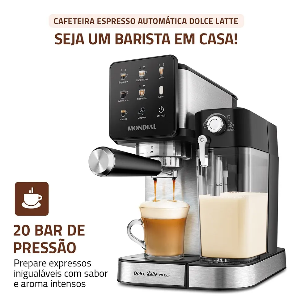 Cafeteira Espresso Automática Mondial Dolce Latte - 2